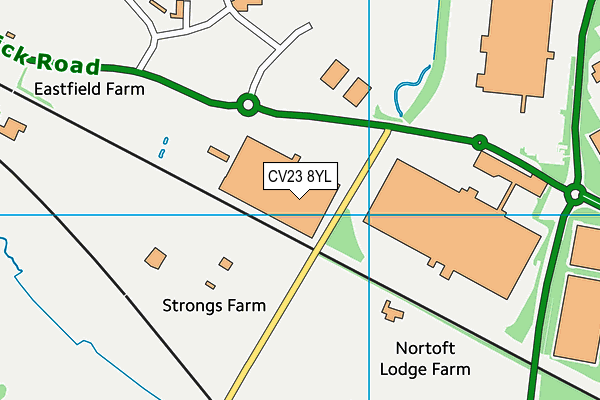 CV23 8YL map - OS VectorMap District (Ordnance Survey) CV23 8YL map - OS VectorMap District (Ordnance Survey)