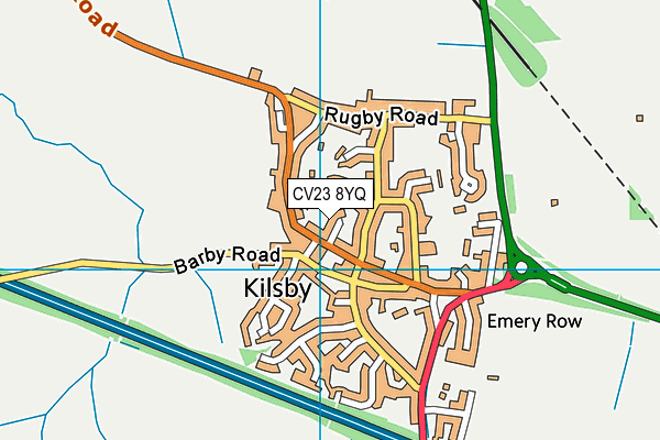 CV23 8YQ map - OS VectorMap District (Ordnance Survey) CV23 8YQ map - OS VectorMap District (Ordnance Survey)