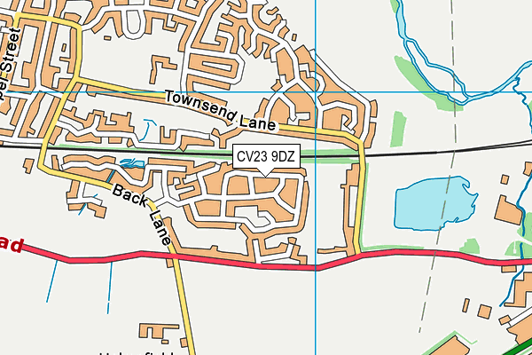 CV23 9DZ map - OS VectorMap District (Ordnance Survey)