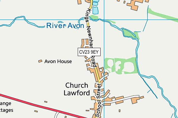 CV23 9EY map - OS VectorMap District (Ordnance Survey)
