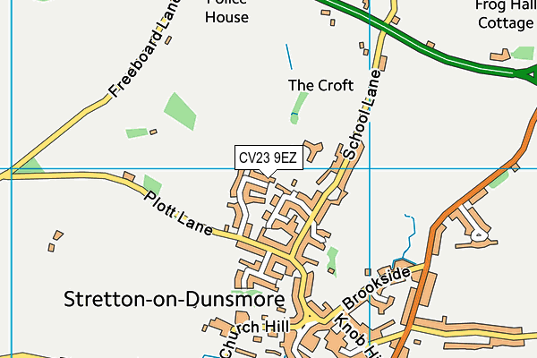 CV23 9EZ map - OS VectorMap District (Ordnance Survey)