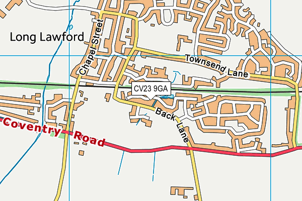 CV23 9GA map - OS VectorMap District (Ordnance Survey)