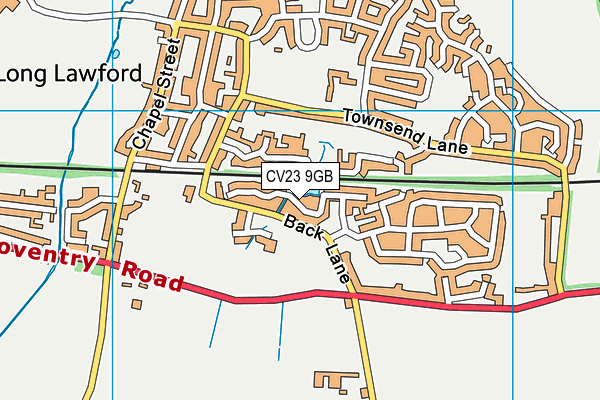CV23 9GB map - OS VectorMap District (Ordnance Survey)