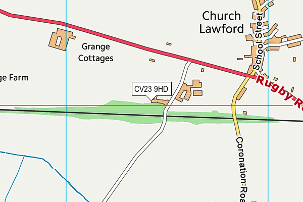 CV23 9HD map - OS VectorMap District (Ordnance Survey)