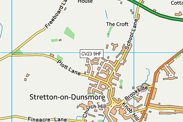 CV23 9HF map - OS VectorMap District (Ordnance Survey)