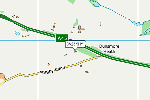 CV23 9HY map - OS VectorMap District (Ordnance Survey) CV23 9HY map - OS VectorMap District (Ordnance Survey)