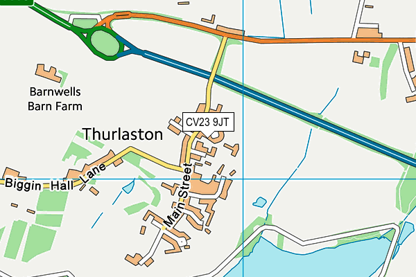 CV23 9JT map - OS VectorMap District (Ordnance Survey)