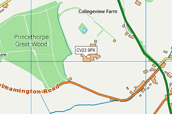 CV23 9PX map - OS VectorMap District (Ordnance Survey)