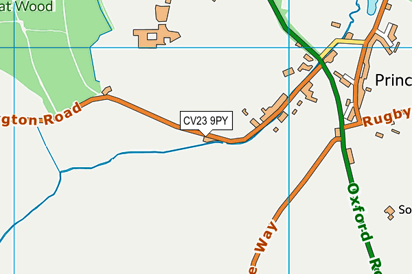 CV23 9PY map - OS VectorMap District (Ordnance Survey) CV23 9PY map - OS VectorMap District (Ordnance Survey)