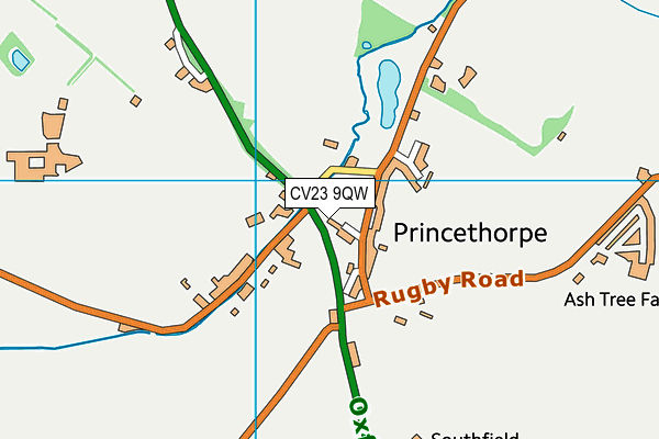 CV23 9QW map - OS VectorMap District (Ordnance Survey)