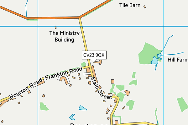 CV23 9QX map - OS VectorMap District (Ordnance Survey)