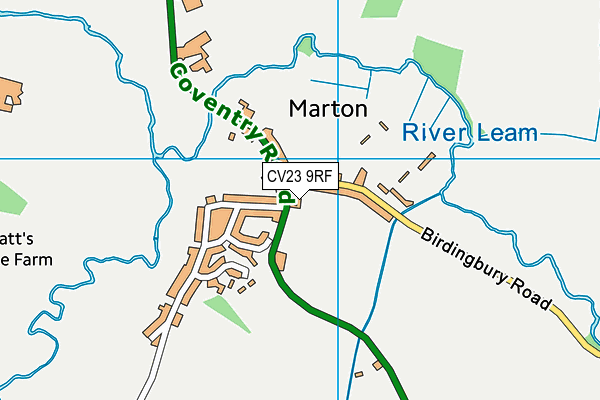 CV23 9RF map - OS VectorMap District (Ordnance Survey)
