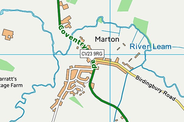 CV23 9RG map - OS VectorMap District (Ordnance Survey)