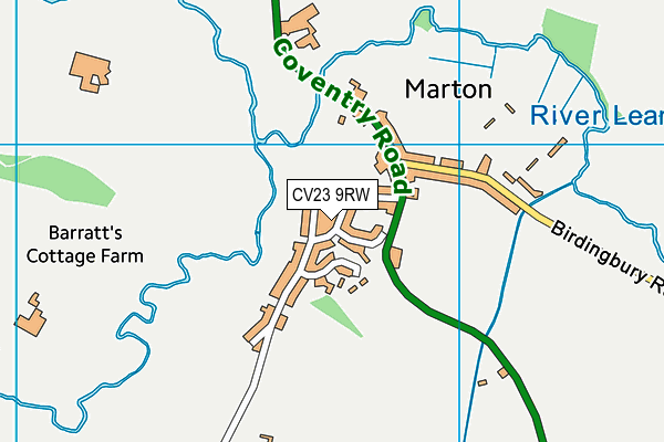 CV23 9RW map - OS VectorMap District (Ordnance Survey)