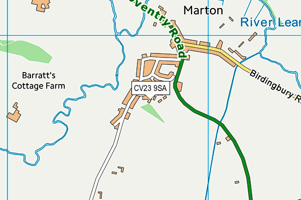 CV23 9SA map - OS VectorMap District (Ordnance Survey)