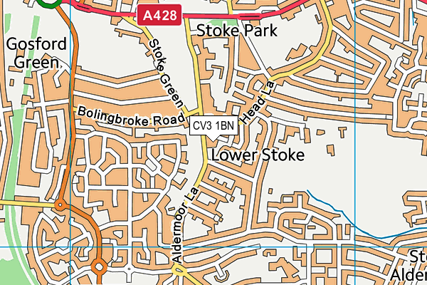 CV3 1BN map - OS VectorMap District (Ordnance Survey) CV3 1BN map - OS VectorMap District (Ordnance Survey)