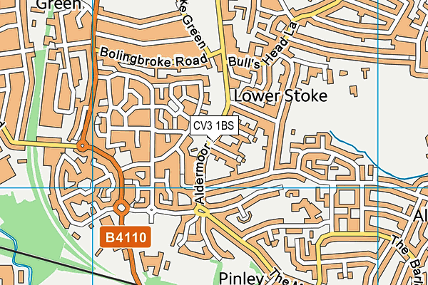 CV3 1BS map - OS VectorMap District (Ordnance Survey) CV3 1BS map - OS VectorMap District (Ordnance Survey)