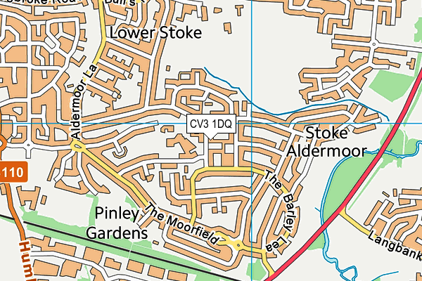 CV3 1DQ map - OS VectorMap District (Ordnance Survey) CV3 1DQ map - OS VectorMap District (Ordnance Survey)