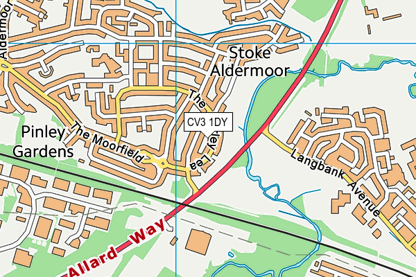CV3 1DY map - OS VectorMap District (Ordnance Survey) CV3 1DY map - OS VectorMap District (Ordnance Survey)