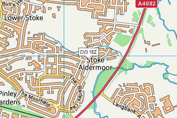 CV3 1EZ map - OS VectorMap District (Ordnance Survey) CV3 1EZ map - OS VectorMap District (Ordnance Survey)