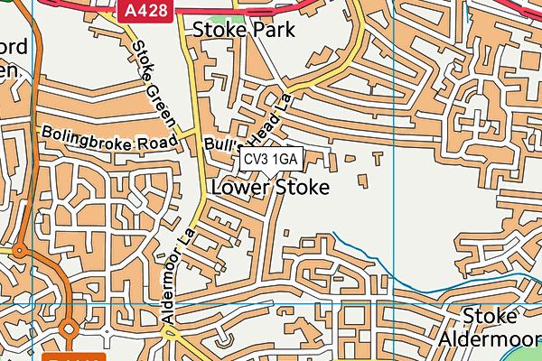 CV3 1GA map - OS VectorMap District (Ordnance Survey) CV3 1GA map - OS VectorMap District (Ordnance Survey)