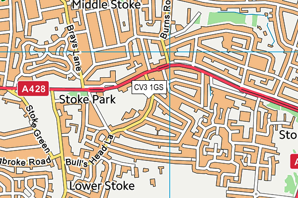 CV3 1GS map - OS VectorMap District (Ordnance Survey) CV3 1GS map - OS VectorMap District (Ordnance Survey)