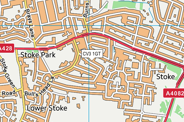 CV3 1GT map - OS VectorMap District (Ordnance Survey) CV3 1GT map - OS VectorMap District (Ordnance Survey)