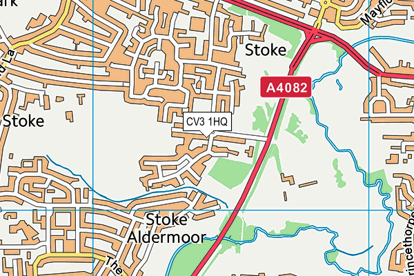CV3 1HQ map - OS VectorMap District (Ordnance Survey) CV3 1HQ map - OS VectorMap District (Ordnance Survey)