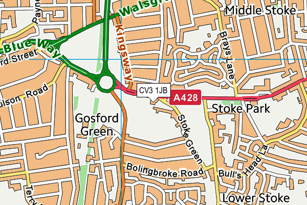 CV3 1JB map - OS VectorMap District (Ordnance Survey) CV3 1JB map - OS VectorMap District (Ordnance Survey)