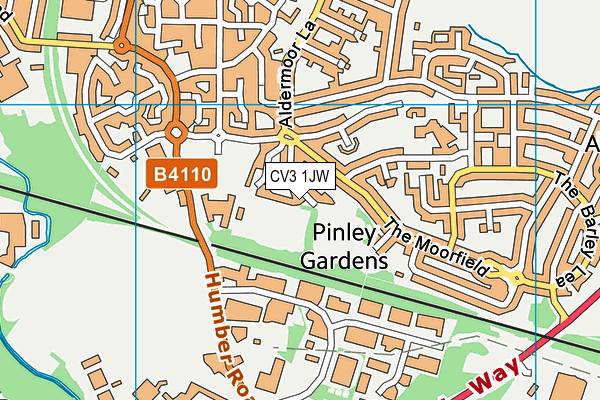 CV3 1JW map - OS VectorMap District (Ordnance Survey) CV3 1JW map - OS VectorMap District (Ordnance Survey)