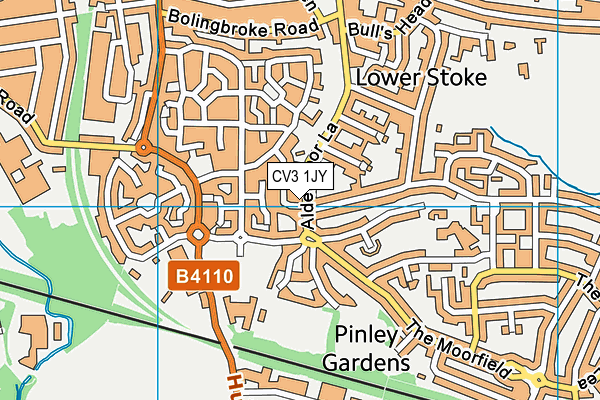 CV3 1JY map - OS VectorMap District (Ordnance Survey) CV3 1JY map - OS VectorMap District (Ordnance Survey)