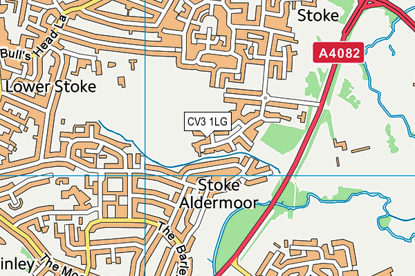 CV3 1LG map - OS VectorMap District (Ordnance Survey) CV3 1LG map - OS VectorMap District (Ordnance Survey)