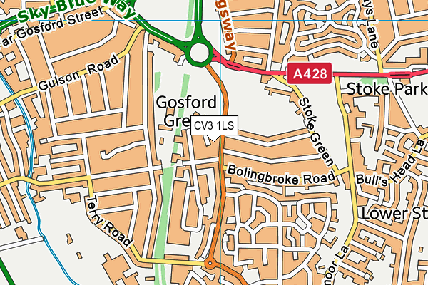 CV3 1LS map - OS VectorMap District (Ordnance Survey) CV3 1LS map - OS VectorMap District (Ordnance Survey)