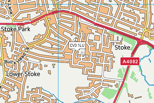 CV3 1LU map - OS VectorMap District (Ordnance Survey) CV3 1LU map - OS VectorMap District (Ordnance Survey)