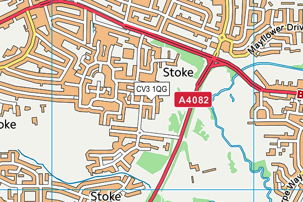 CV3 1QG map - OS VectorMap District (Ordnance Survey) CV3 1QG map - OS VectorMap District (Ordnance Survey)