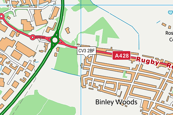 CV3 2BF map - OS VectorMap District (Ordnance Survey) CV3 2BF map - OS VectorMap District (Ordnance Survey)