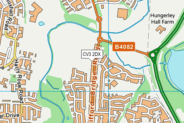 CV3 2DX map - OS VectorMap District (Ordnance Survey)