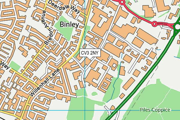 CV3 2NY map - OS VectorMap District (Ordnance Survey) CV3 2NY map - OS VectorMap District (Ordnance Survey)