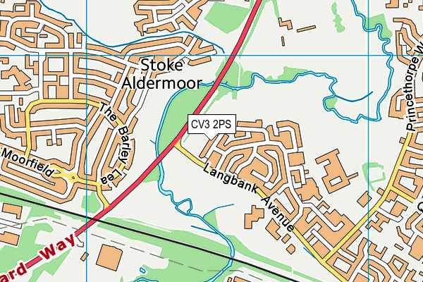 CV3 2PS map - OS VectorMap District (Ordnance Survey) CV3 2PS map - OS VectorMap District (Ordnance Survey)