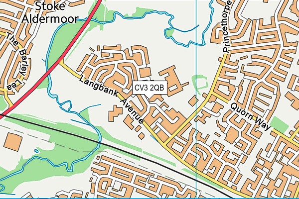 CV3 2QB map - OS VectorMap District (Ordnance Survey) CV3 2QB map - OS VectorMap District (Ordnance Survey)