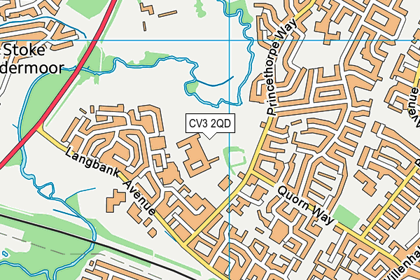 CV3 2QD map - OS VectorMap District (Ordnance Survey) CV3 2QD map - OS VectorMap District (Ordnance Survey)