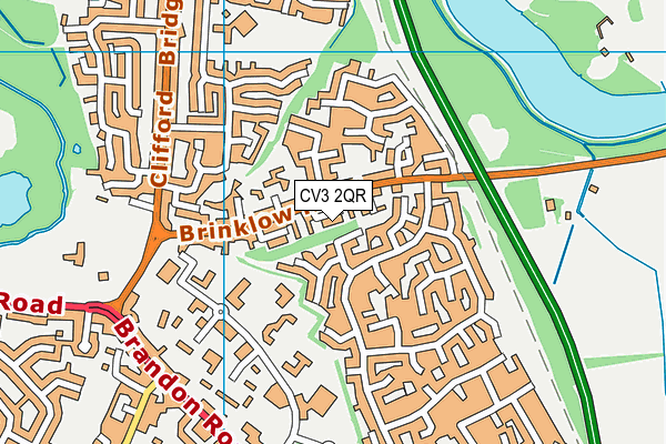 CV3 2QR map - OS VectorMap District (Ordnance Survey) CV3 2QR map - OS VectorMap District (Ordnance Survey)