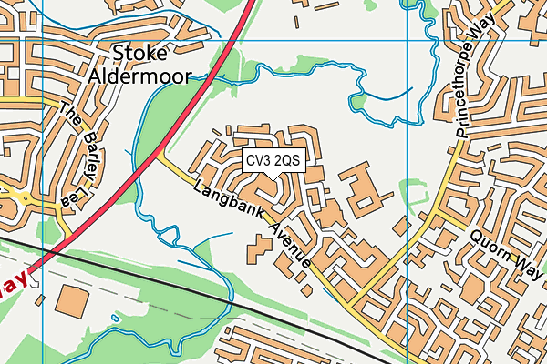 CV3 2QS map - OS VectorMap District (Ordnance Survey) CV3 2QS map - OS VectorMap District (Ordnance Survey)