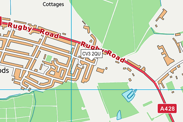 CV3 2QU map - OS VectorMap District (Ordnance Survey) CV3 2QU map - OS VectorMap District (Ordnance Survey)