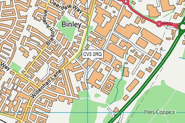 CV3 2RQ map - OS VectorMap District (Ordnance Survey) CV3 2RQ map - OS VectorMap District (Ordnance Survey)