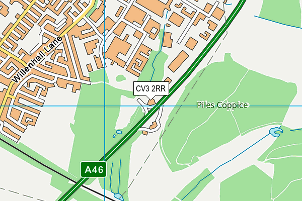 CV3 2RR map - OS VectorMap District (Ordnance Survey) CV3 2RR map - OS VectorMap District (Ordnance Survey)