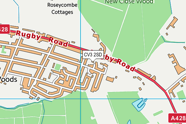CV3 2SD map - OS VectorMap District (Ordnance Survey) CV3 2SD map - OS VectorMap District (Ordnance Survey)