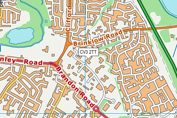 CV3 2TT map - OS VectorMap District (Ordnance Survey) CV3 2TT map - OS VectorMap District (Ordnance Survey)