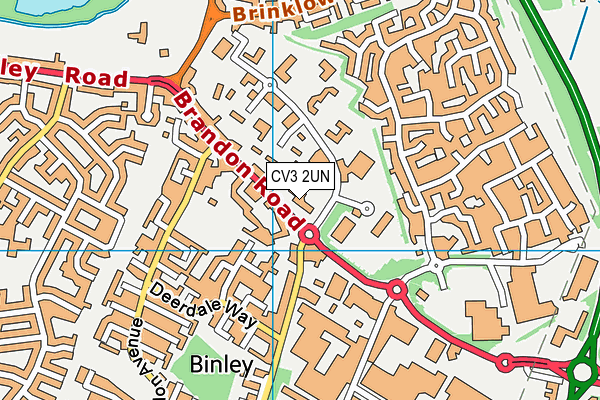CV3 2UN map - OS VectorMap District (Ordnance Survey) CV3 2UN map - OS VectorMap District (Ordnance Survey)