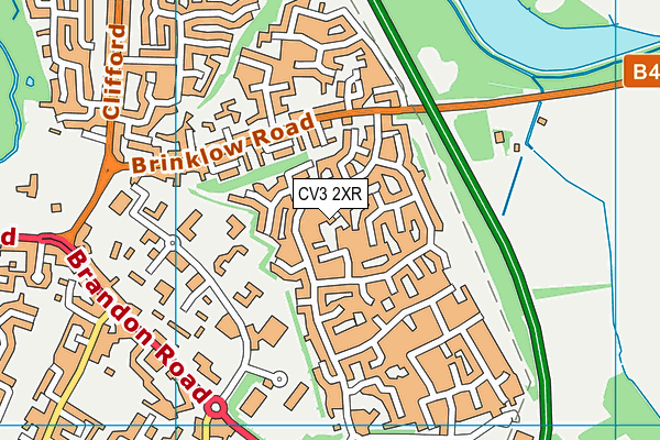 CV3 2XR map - OS VectorMap District (Ordnance Survey) CV3 2XR map - OS VectorMap District (Ordnance Survey)